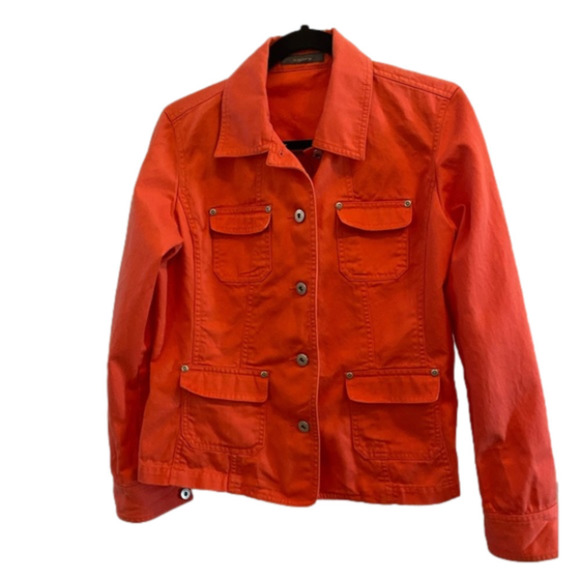 Jackets & Blazers - Liz Claiborne Woman’s Coral Colored Denim Jacket Size Medium